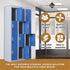 12-Door Locker for Office Gym Shed School Home Storage - Padlock-operated