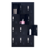 12-Door Locker for Office Gym Shed School Home Storage - Padlock-operated