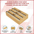 3 Grids Bamboo Food Wrap Dispenser Cutter Foil Cling Film Storage Holder Box Kitchen