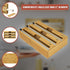 3 Grids Bamboo Food Wrap Dispenser Cutter Foil Cling Film Storage Holder Box Kitchen