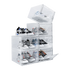 Sneaker Display Case Shoe Storage Organizer Box Stackable Plastic Clear Magnetic