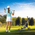 Randy & Travis 3-Wheel Foldable Golf Buggy Trolley Cart with Lockable Console