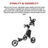 Randy & Travis 3-Wheel Foldable Golf Buggy Trolley Cart with Lockable Console