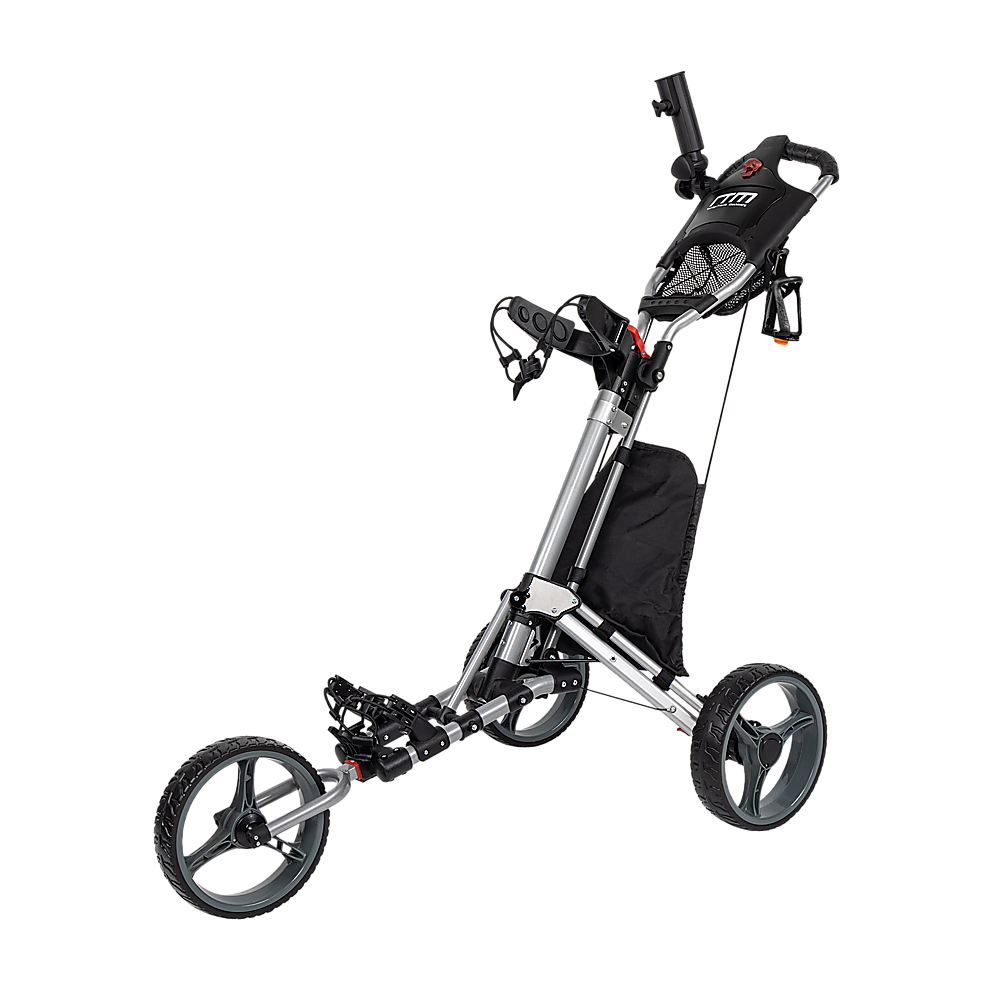 Golf Club Buggy Trolley Cart Compact Foldable 3 Wheel