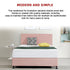 Linen Fabric Double Bed Deluxe Headboard Bedhead - Pale Pink