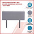 Linen Fabric Double Bed Deluxe Headboard Bedhead - Slate Ash