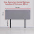 Linen Fabric Double Bed Deluxe Headboard Bedhead - Slate Ash