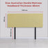 Linen Fabric Double Bed Deluxe Headboard Bedhead - Sulfur Yellow