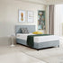 Linen Fabric Double Bed Deluxe Headboard Bedhead - Stone Grey