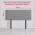 Linen Fabric Double Bed Deluxe Headboard Bedhead - Night Ash