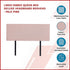 Linen Fabric Queen Bed Deluxe Headboard Bedhead - Pale Pink