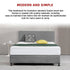 Deluxe Queen Bed Headboard in Charcoal Linen Fabric with Removable Cover