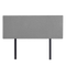 Deluxe Queen Bed Headboard in Charcoal Linen Fabric with Removable Cover