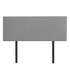 Deluxe Queen Bed Headboard in Charcoal Linen Fabric with Removable Cover