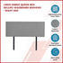 Deluxe Queen Bed Headboard in Charcoal Linen Fabric with Removable Cover