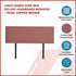 Linen Fabric King Bed Deluxe Headboard Bedhead - Pearl Copper Brown
