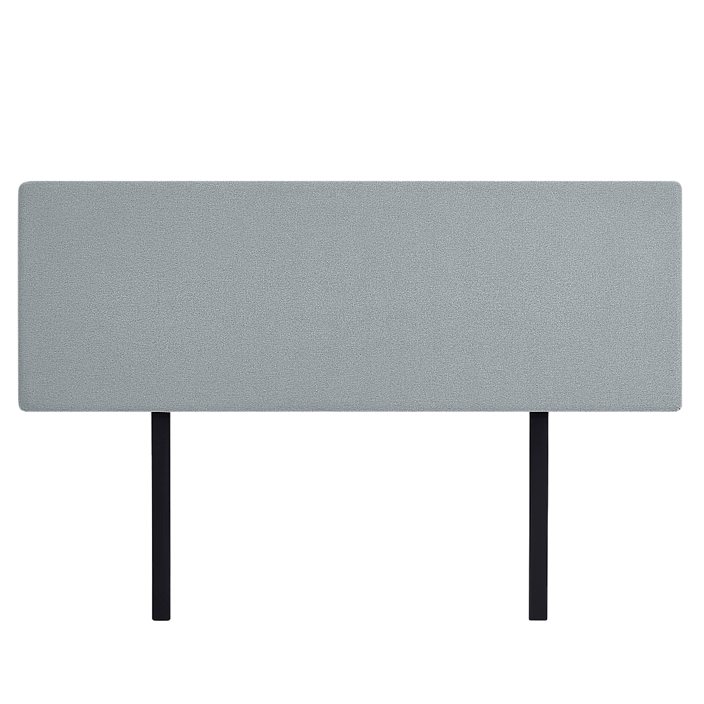Deluxe King Bed Headboard in Stone Grey Linen Fabric with Removable Cover