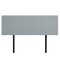 Deluxe King Bed Headboard in Stone Grey Linen Fabric with Removable Cover