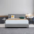 Deluxe King Bed Headboard in Charcoal Linen Fabric with Removable Cover