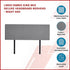 Deluxe King Bed Headboard in Charcoal Linen Fabric with Removable Cover