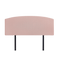 Linen Fabric Double Bed Curved Headboard Bedhead - Pale Pink