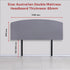 Linen Fabric Double Bed Curved Headboard Bedhead - Slate Ash