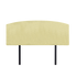 Linen Fabric Double Bed Curved Headboard Bedhead - Sulfur Yellow
