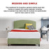 Linen Fabric Double Bed Curved Headboard Bedhead - Olive Green