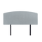 Linen Fabric Double Bed Curved Headboard Bedhead - Stone Grey