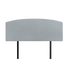 Linen Fabric Double Bed Curved Headboard Bedhead - Stone Grey