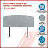 Linen Fabric Double Bed Curved Headboard Bedhead - Stone Grey