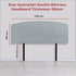 Linen Fabric Double Bed Curved Headboard Bedhead - Stone Grey