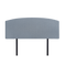 Linen Fabric Double Bed Curved Headboard Bedhead - Berlin Blue