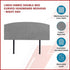 Double Curved Headboard Linen Fabric Upholstered Bedhead Adjustable, Night Ash