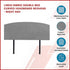 Linen Fabric Double Bed Curved Headboard Bedhead - Night Ash