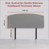 Linen Fabric Double Bed Curved Headboard Bedhead - Night Ash