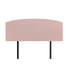Linen Fabric Queen Bed Curved Headboard Bedhead - Pale Pink