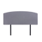 Linen Fabric Queen Bed Curved Headboard Bedhead - Slate Ash
