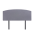 Linen Fabric Queen Bed Curved Headboard Bedhead - Slate Ash