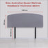 Linen Fabric Queen Bed Curved Headboard Bedhead - Slate Ash