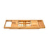 Bathroom Bamboo Bath Caddy Wine Glass Holder Table Tray Bathtub Rack Soap Shelf
