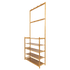 Large Wooden 5 Tiers Hat Coat Stand Clothes Shoe Rack Hanger Hooks Shelf Storage