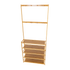 Large Wooden 5 Tiers Hat Coat Stand Clothes Shoe Rack Hanger Hooks Shelf Storage