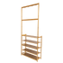 Large Wooden 5 Tiers Hat Coat Stand Clothes Shoe Rack Hanger Hooks Shelf Storage