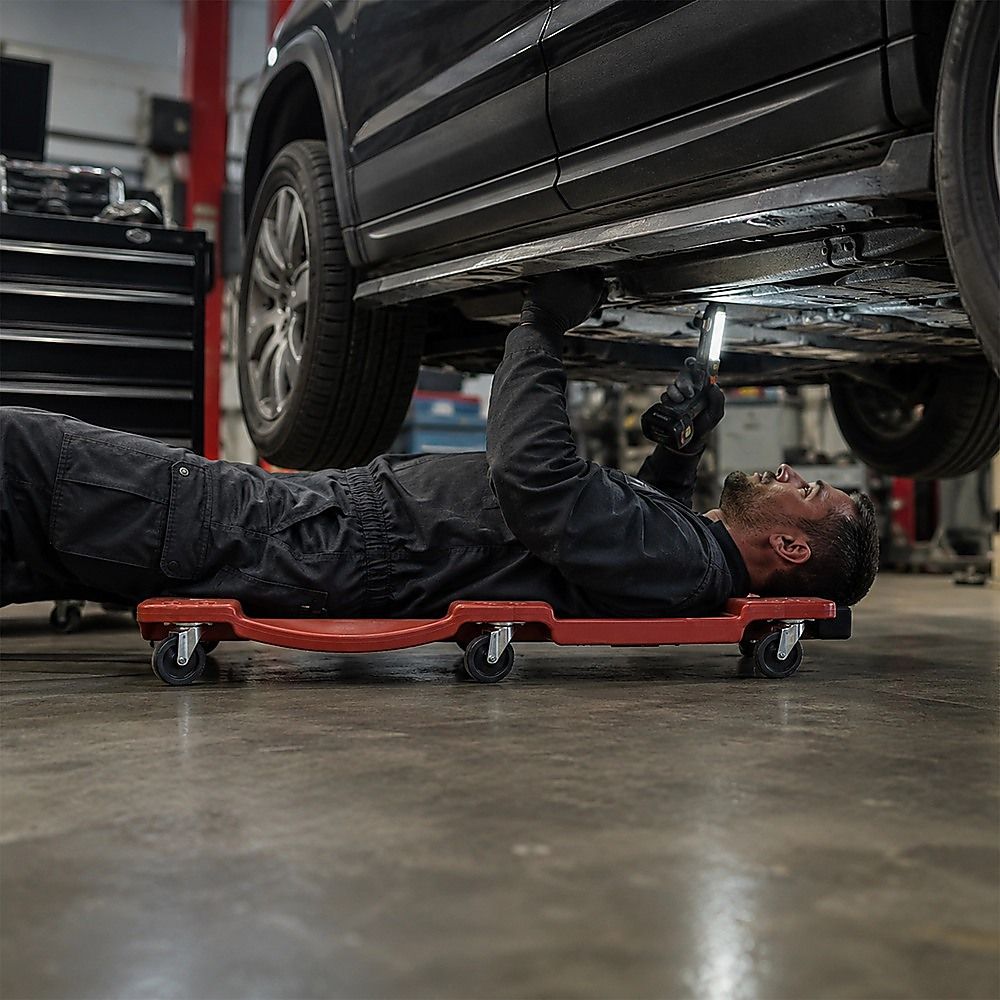 92cm Rolling Mechanics Creeper – Garage Crawler Board with 6 Castors