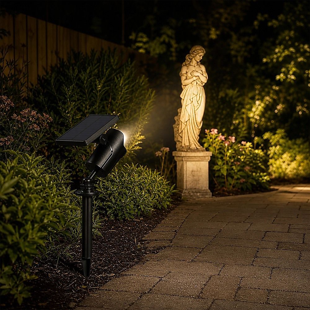 Solar LED Spotlight - Solar-powered motion-activated LED security light