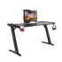 LED Gaming Desk Computer Table with Cup Holder Headphone Hook Cable Hole