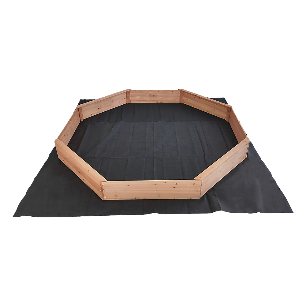 Kids Large Octagonal Wooden Sandpit, FSC Certified Timber, 206cm Bench Seats