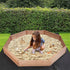 Kids Large Octagonal Wooden Sandpit, FSC Certified Timber, 206cm Bench Seats