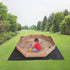 Kids Large Octagonal Wooden Sandpit, FSC Certified Timber, 206cm Bench Seats